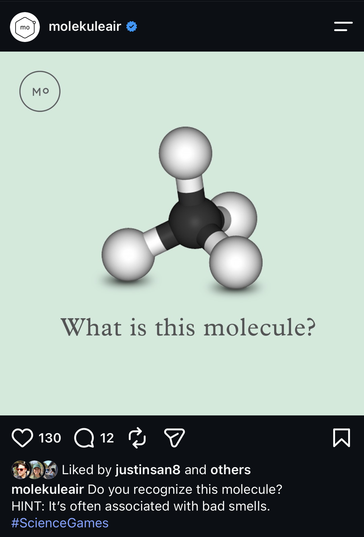 Methane molecule quiz